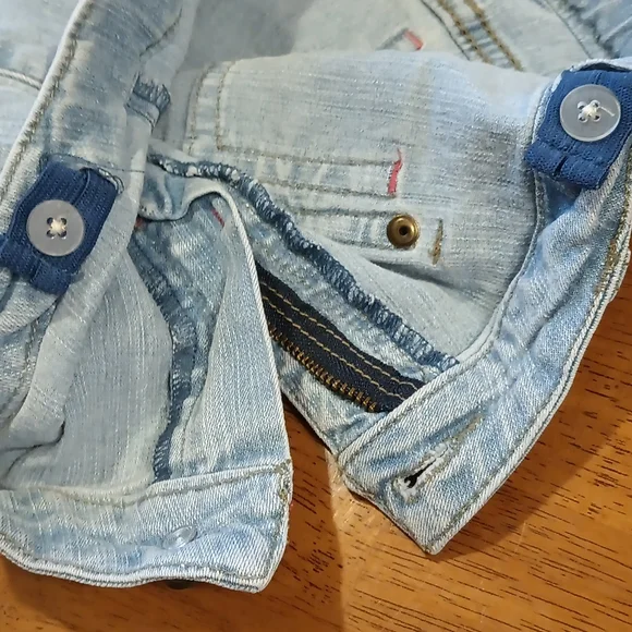 Big girls shorts light Blue wash mid-rise short girl size 14 regular outdoor - Picture 3 of 10